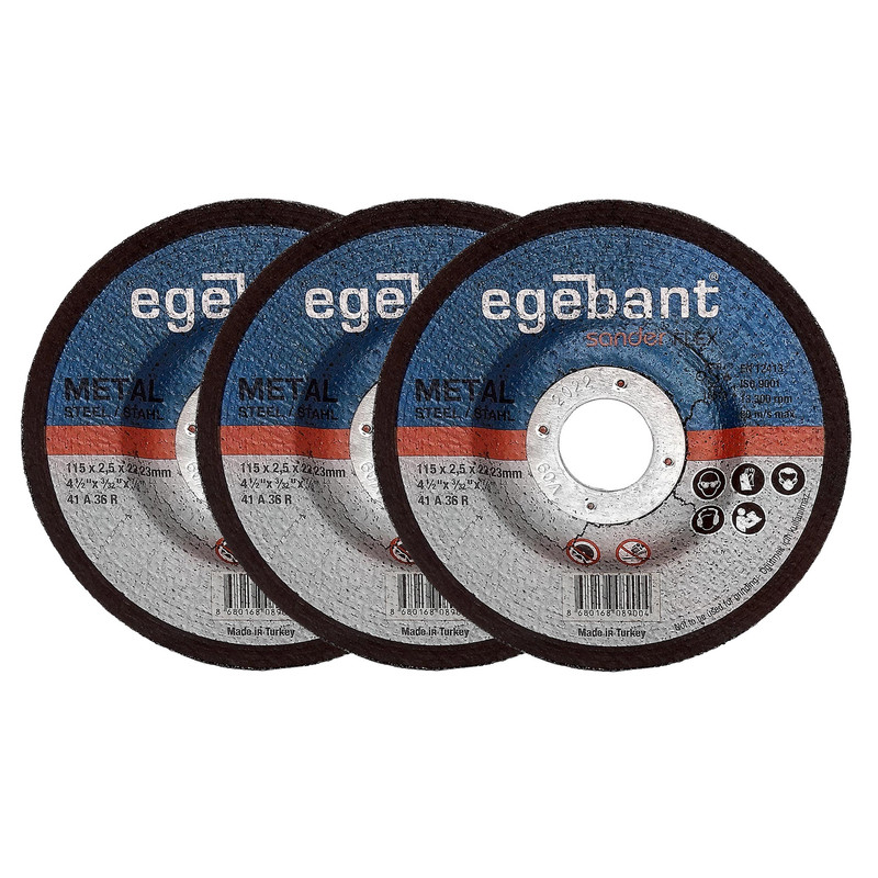 صفحه برش آهن اگبانت مدل MMA-115x2.5-3 مجموعه 3 عددی