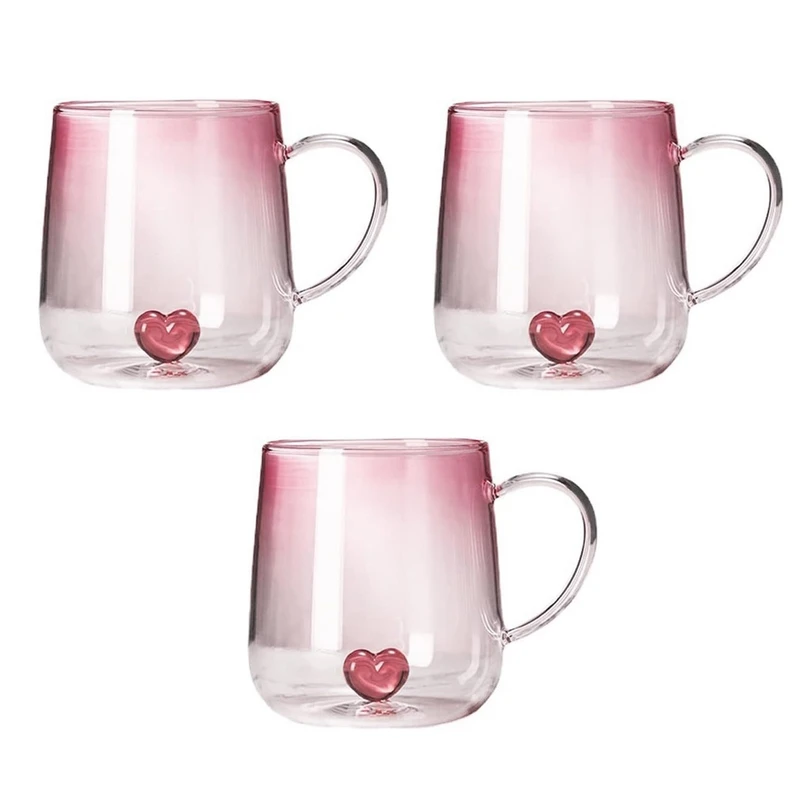 لیوان مدل داخل قلب بروسیلیکات کد 1369n 2667 بسته سه عددی 