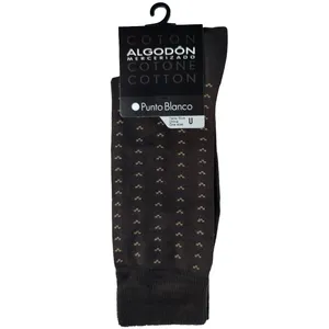 جوراب مردانه پونتو بلانکو مدل کتان مرسرایزد طرح دار  599-10-74727