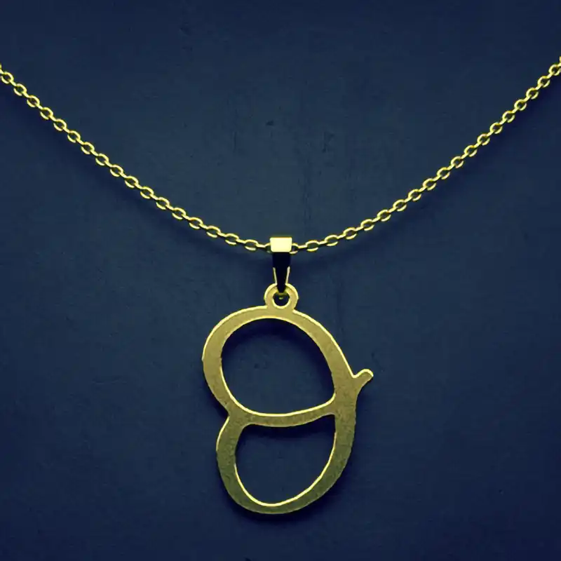 گردنبند طلا 18 عیار زنانه مدوپد مدل حرف O کد H3-1-1379