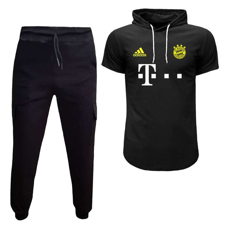 ست تی شرت کلاه دار و شلوار مردانه مدل بایرن مونیخ B6707