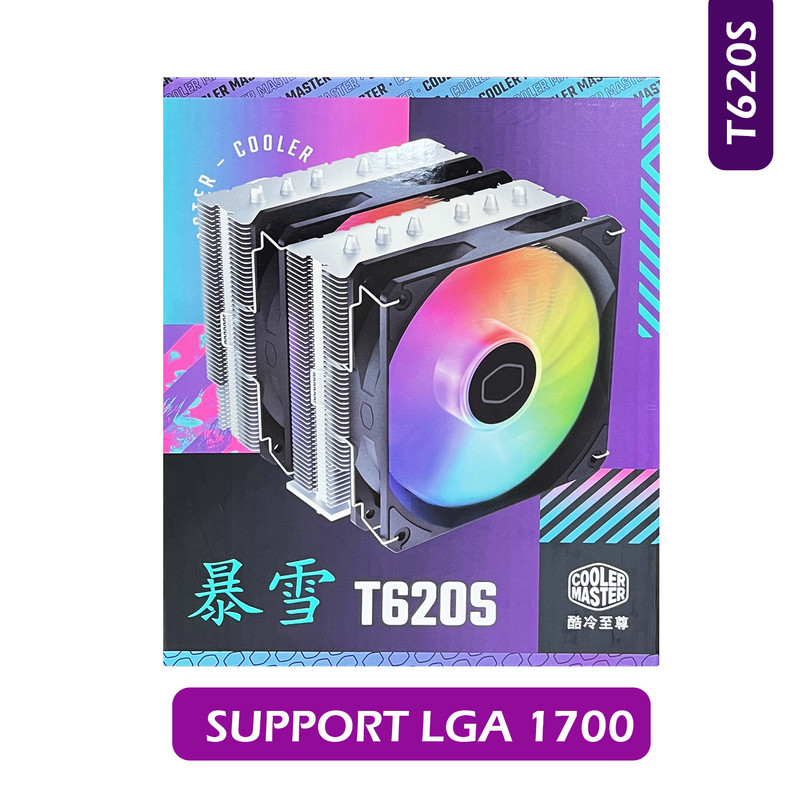 خنک کننده پردازنده کولر مستر مدل T620s ARGB LGA1700