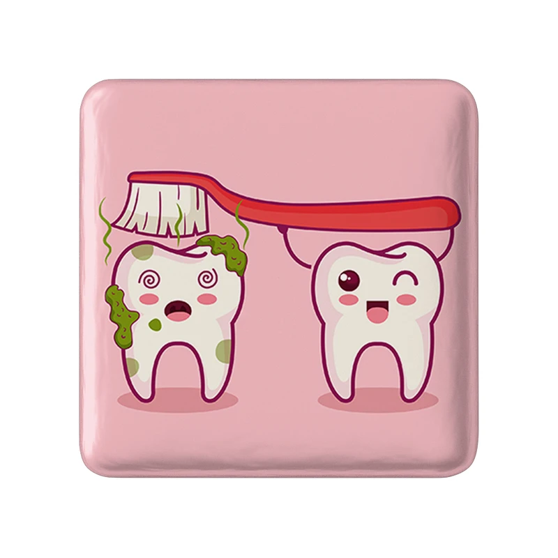 پیکسل خندالو طرح دندان و دندان پزشکی کودکانه مدل مربعی کد 36760