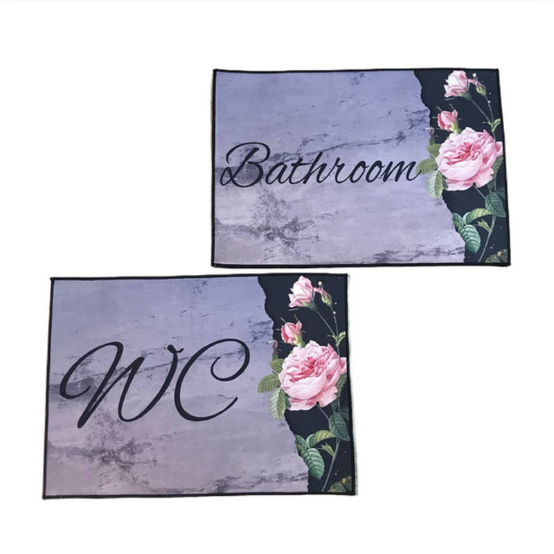  پادری مدل چاپی طرح گل‌دار سایز 50x70 سانتی‌متر مجموعه 2 عددی