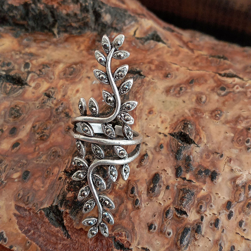 انگشتر زنانه مدل برگ شامادورا کد shama-2r انگشتر زنانه مدل برگ شامادورا کد shama-2r