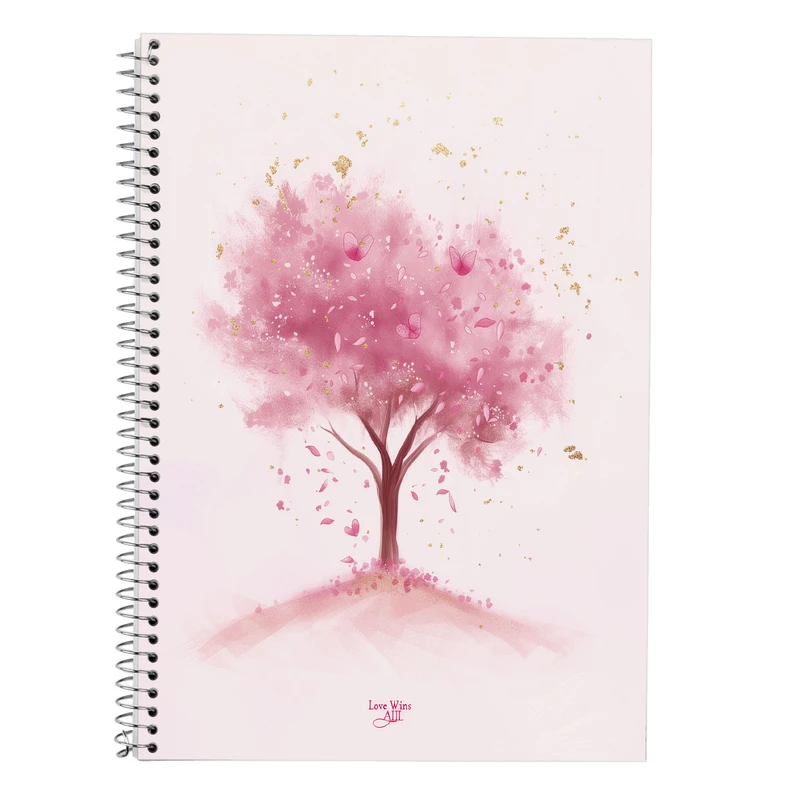 دفتر زبان 50 برگ مدوپد مدل سه خط طرح عاشقانه love کد DF14096