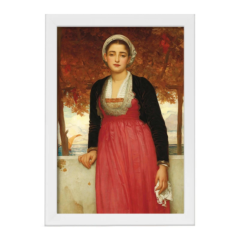 تابلو خندالو مدل نقاشی آماریلا اثر فردریک لیتون کد F12263