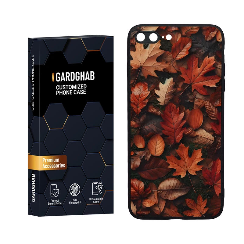 کاور گارد قاب مدل دورژله ای برگ مناسب برای گوشی موبایل اپل iPhone 7 Plus / 8 plus