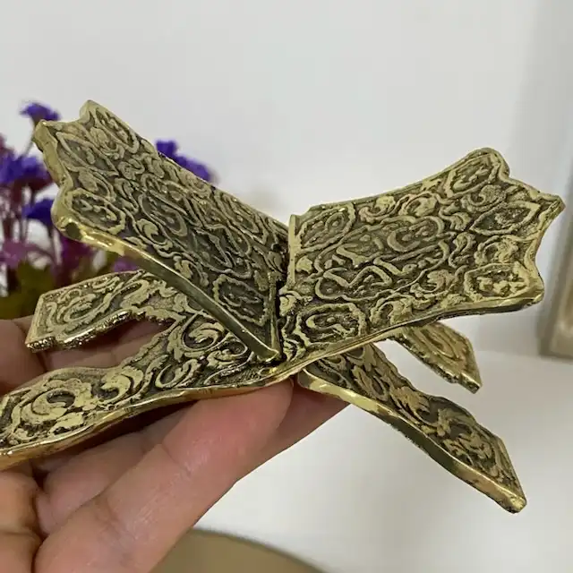 رحل قرآن برنجی مدل گل پیچک102103