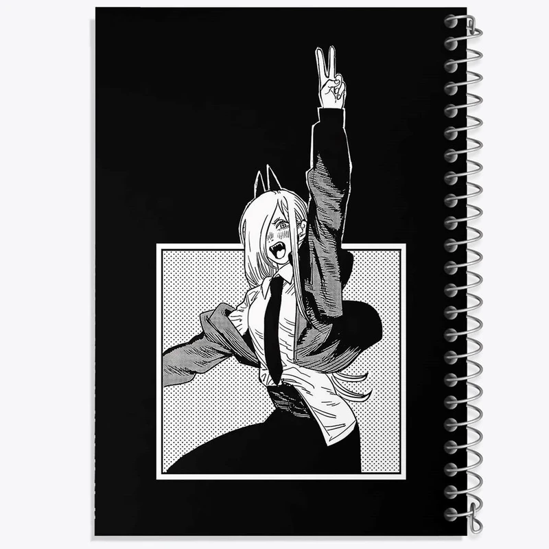 دفتر نت موسیقی 50 برگ خندالو مدل پاور انیمه مرد اره ای Chainsaw Man کد 17952