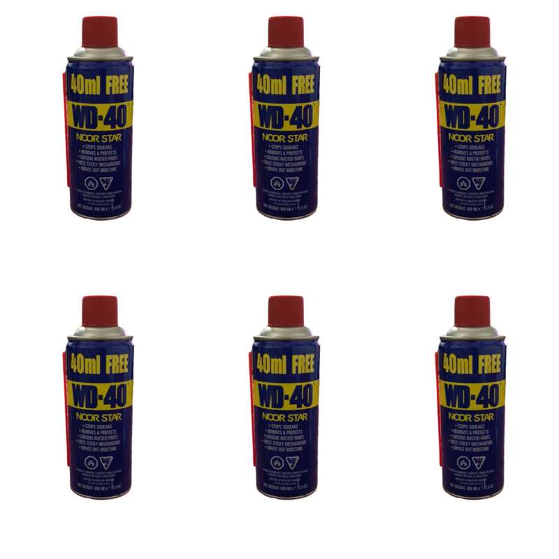 اسپری روان کننده دبلیو دی- 40 مدل 8744 حجم 400 میلی لیتر مجموعه 6 عددی