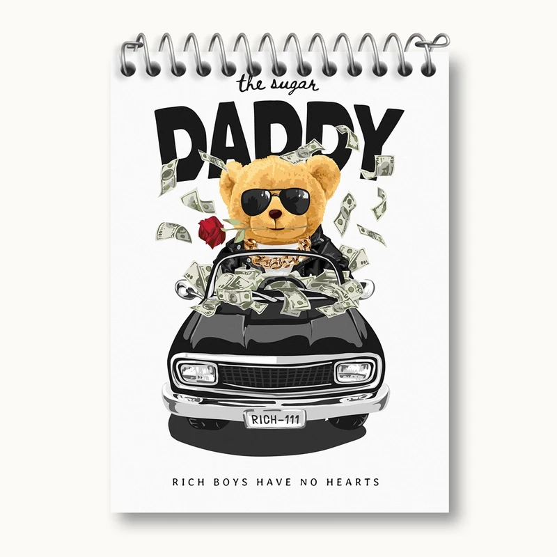 دفتر یادداشت 50 برگ خندالو مدل تدی Teddy کد 26172