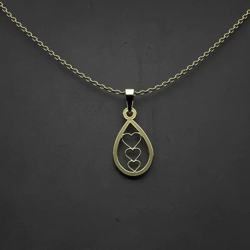 گردنبند طلا 18 عیار زنانه مدوپد مدل دایره کد CA10088