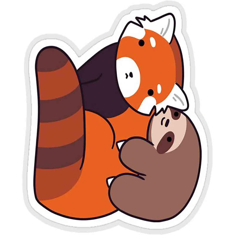 استیکر لپ تاپ طرح little sloth and red panda کد ST1148