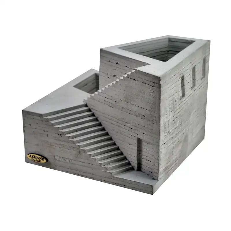 جامدادی رومیزی بتنی آژند گالری مدل خانه معمار