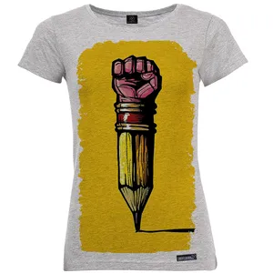 تی شرت آستین کوتاه زنانه 27 مدل Power of Pencil کد MH1259