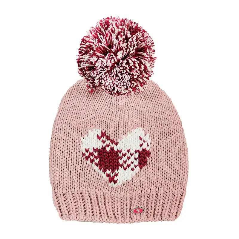 ست کلاه و شال گردن بافتنی بچگانه اندلس مدل 70041 رنگ صورتی