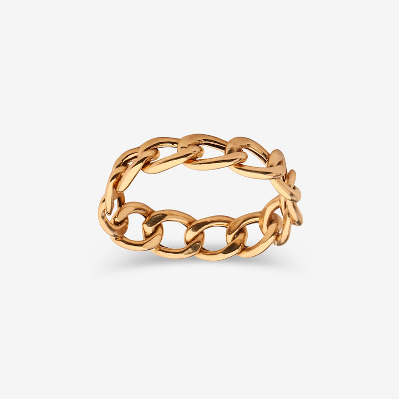 انگشتر طلا 18 عیار زنانه با طرح کارتیه مصلحی گلد مدل 891 سایز 48