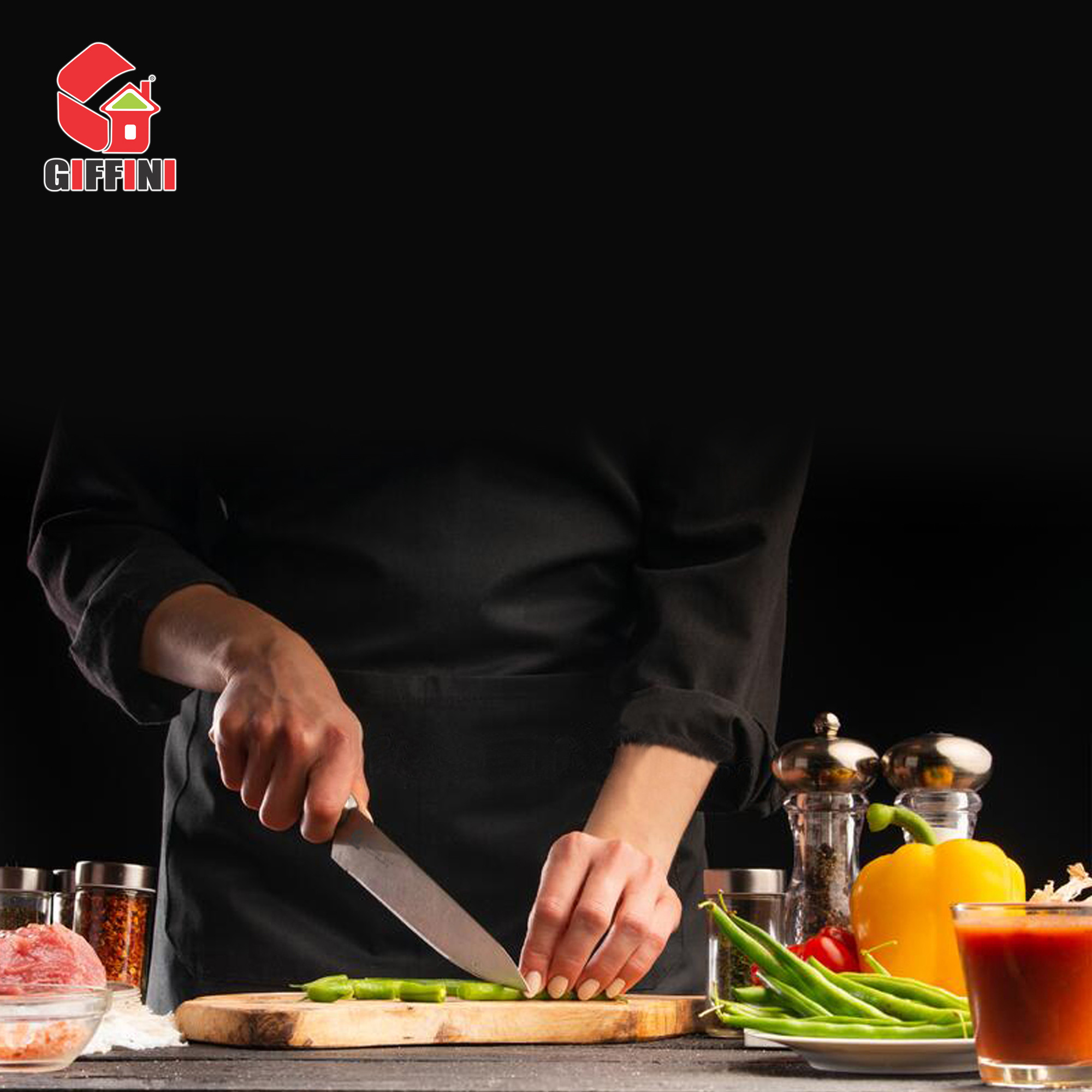 سرویس چاقو آشپزخانه 9 پارچه جی فی نی مدل N.G.B.9 سرویس چاقو آشپزخانه 9 پارچه جی فی نی مدل N.G.B.9