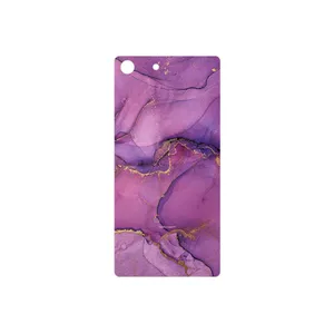 MAHOOT Purple Marble Cover Sticker for Sony Xperia M5