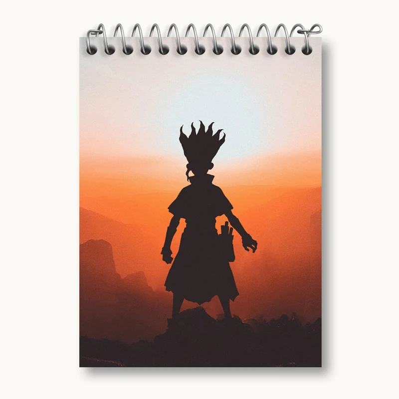 دفتر یادداشت 50 برگ خندالو مدل سنکو انیمه دکتر استون Dr. Stone کد 27501