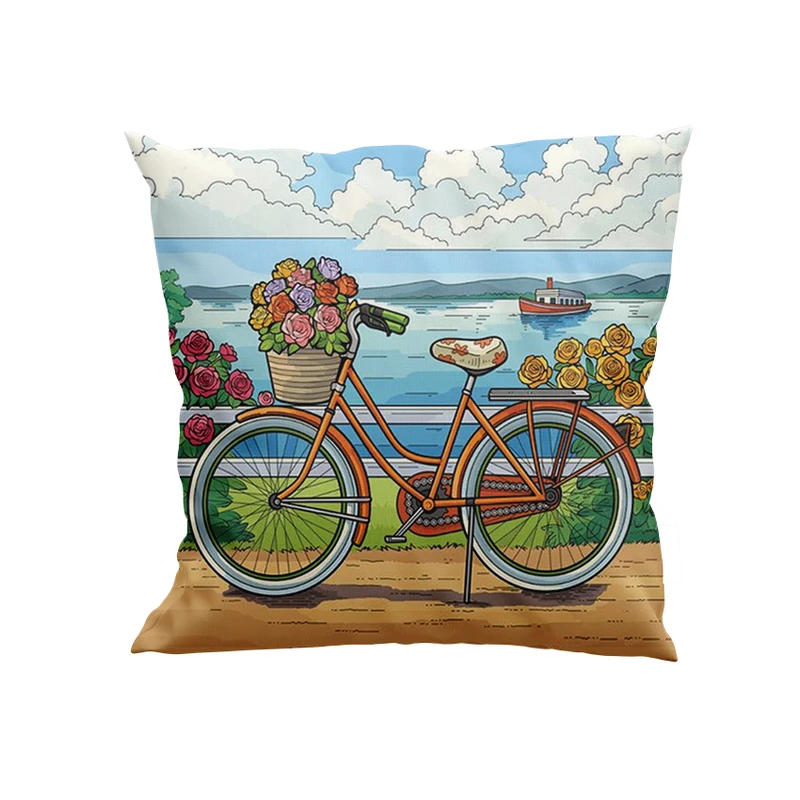 کوسن پاد آفرین مدل منظره رودخانه و دوچرخه کد DKK858