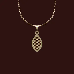 گردنبند طلا 18 عیار زنانه مدوپد مدل هندسی کد X2-1-1133