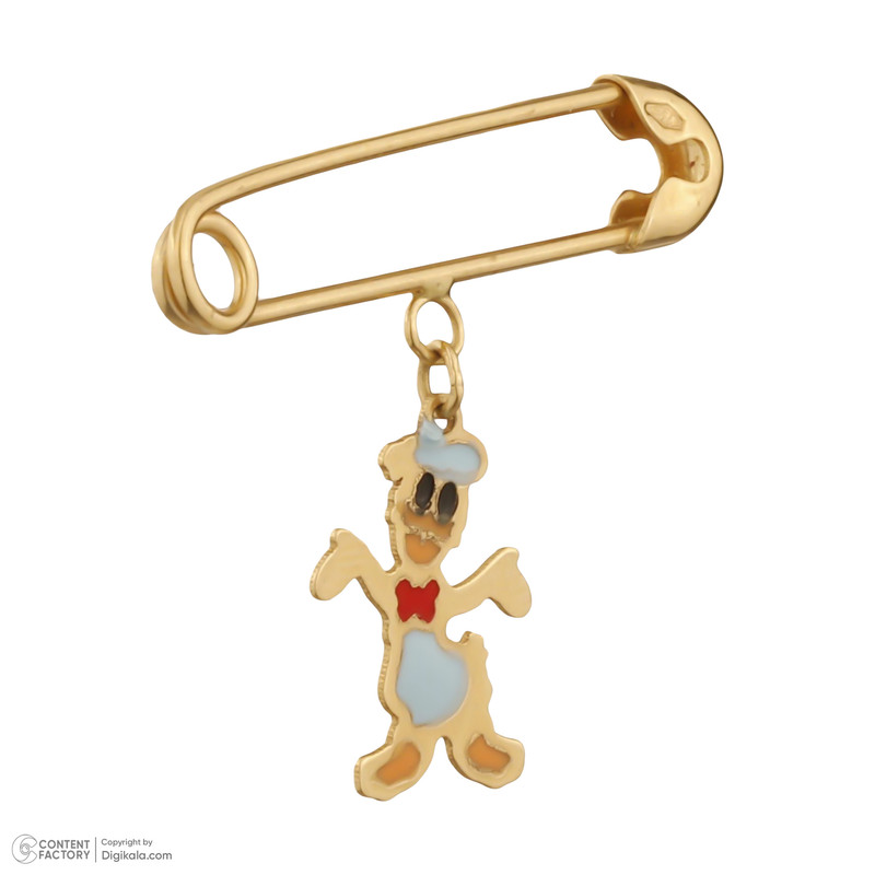 سنجاق سینه طلا 18 عیار بچگانه درگونه مدل دانلداک