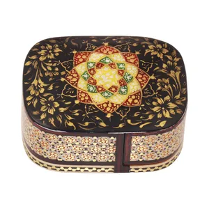 جا سکه‌ای خاتم کاری چوبی مدل کشویی کد 2