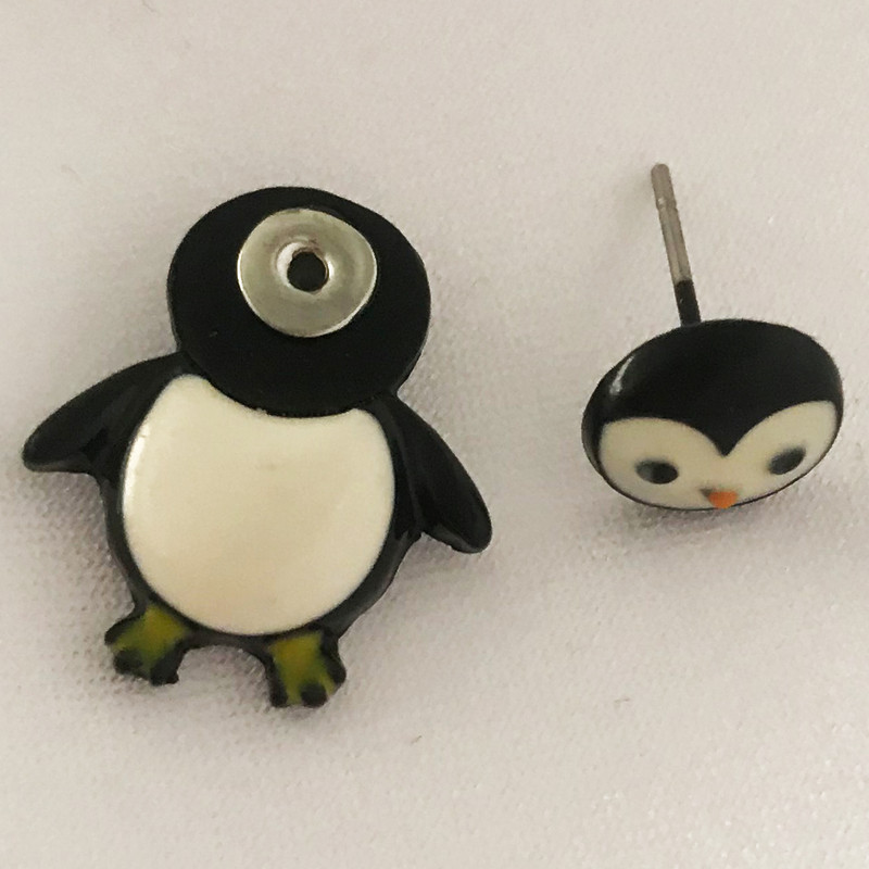 گوشواره دخترانه مدل پنگوئن کد 00481