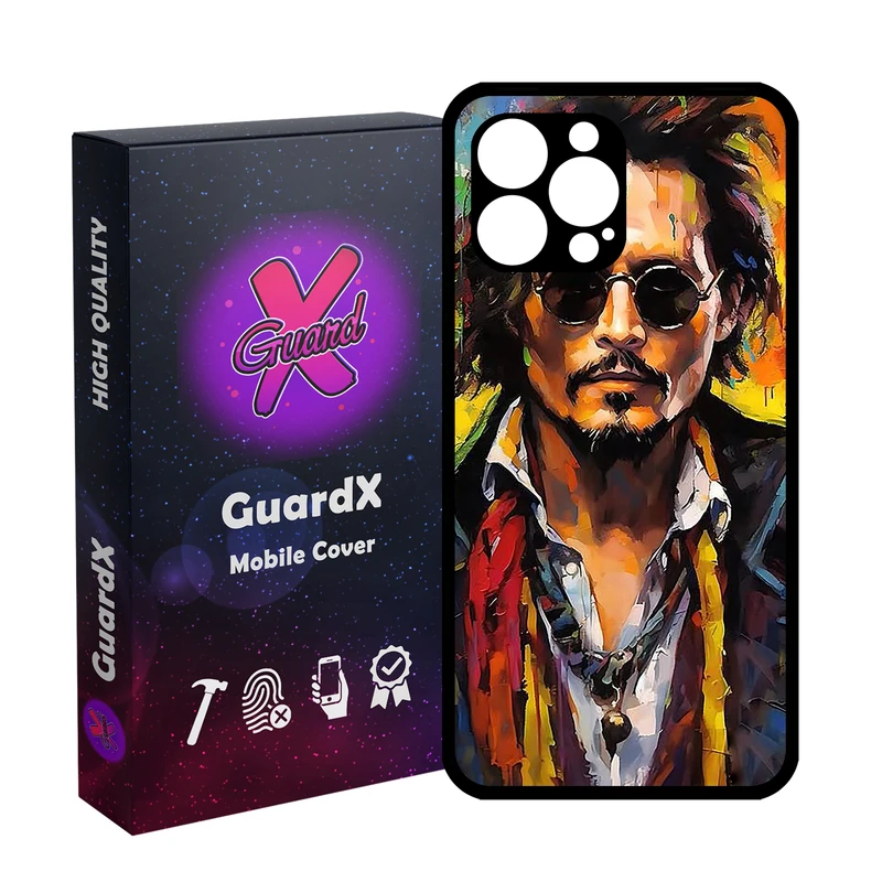 کاور گارد ایکس طرح جانی دپ مدل Glass10758 مناسب برای گوشی موبایل اپل iPhone 12 Pro
