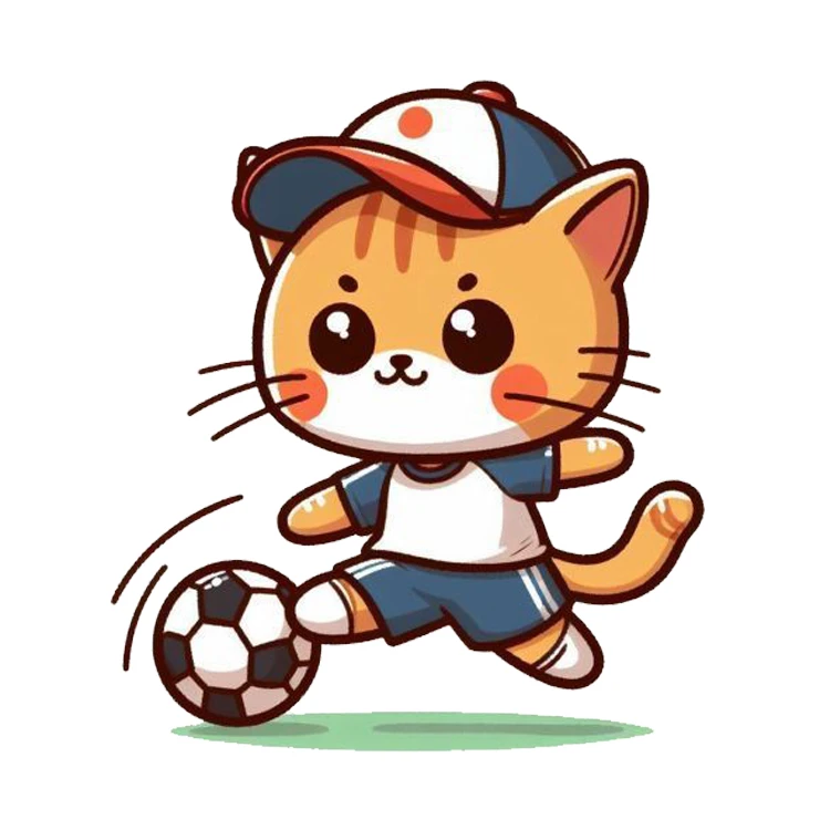 استیکر پارچه و لباس پاد آفرین مدل گربه فوتبالیست کد DKST10