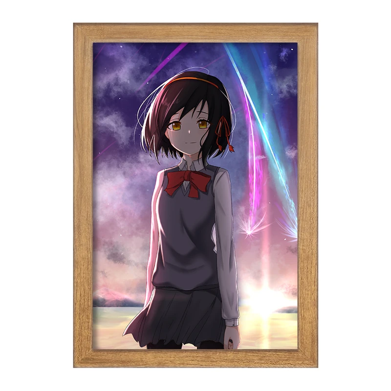 تابلو خندالو مدل میتسویا میامیزو انیمه یورنیم Your Name  کد 16280