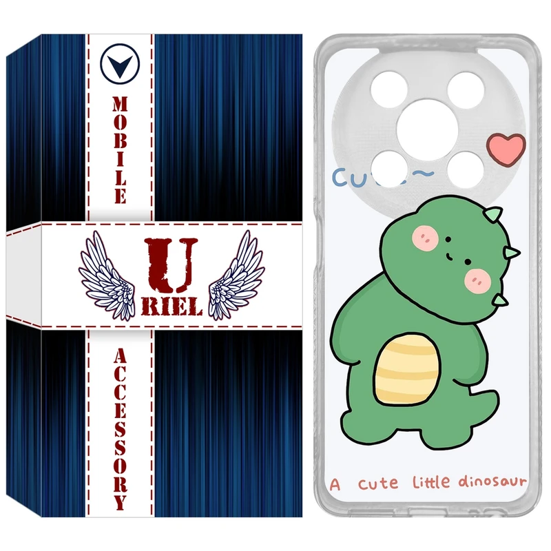 کاور یوریل مدل Clear کد 3 طرح دایناسور مناسب برای گوشی موبایل وکال V2 / V2 Lite