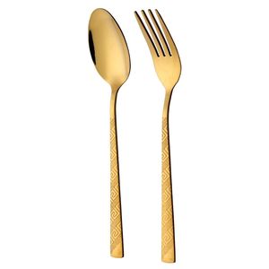 سرویس قاشق و چنگال 12 پارچه مدل UN -3 طلایی