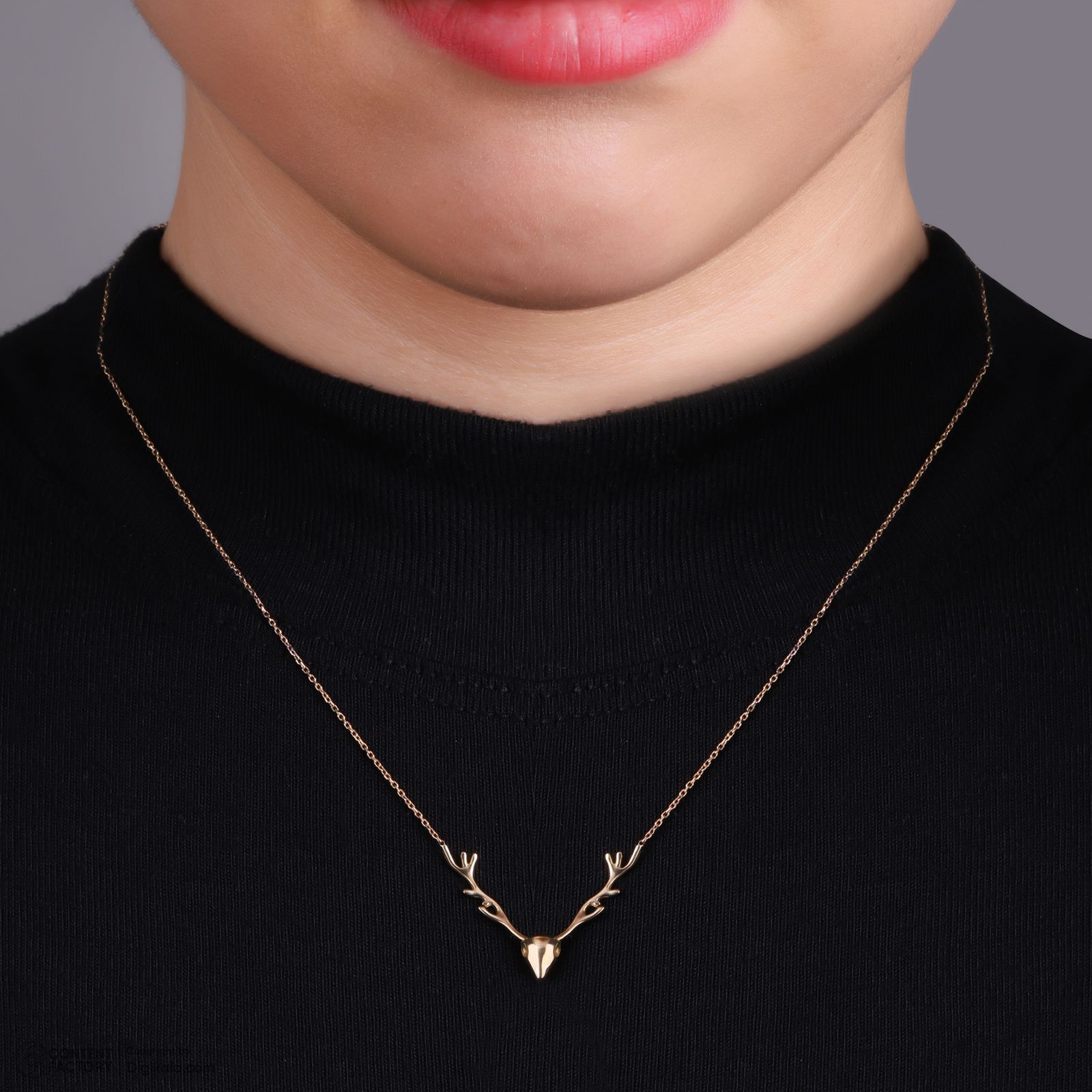 گردنبند طلا 18 عیار زنانه با زنجیر حلقه‌ای (فلامینگو) روبی آرت گالری مدل 310901 -  - 9