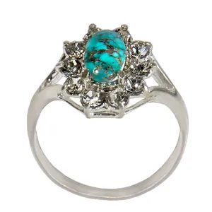  انگشتر نقره زنانه بازرگانی میلادی کد AW-041