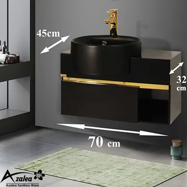 ست کابینت و روشویی آزالیا مدل Milana70BC2