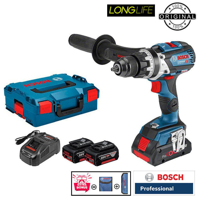 دریل پیچ گوشتی شارژی چکشی 13 میلی متری 18 ولت بوش مدل GSB 18 V -110 C Brushless Motor (5AH)