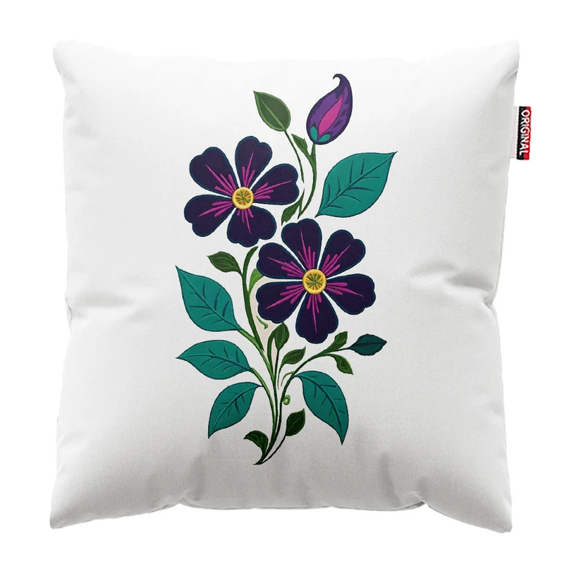  کوسن پاد آفرین طرح گل کد 1519 سایز 30*30 سانتی متر