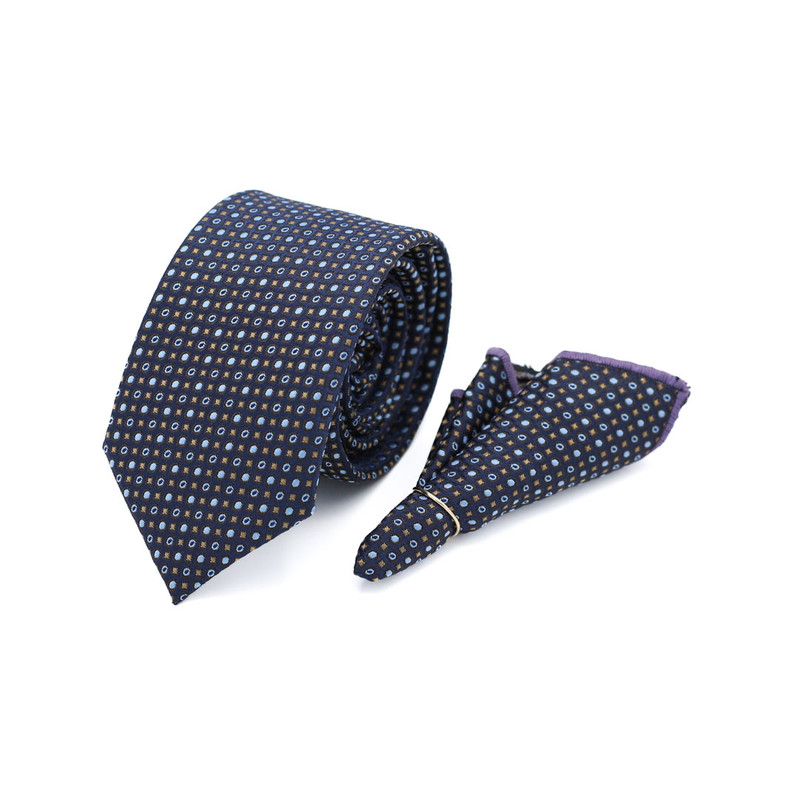 ست کراوات و دستمال جیب مردانه مدل AT229