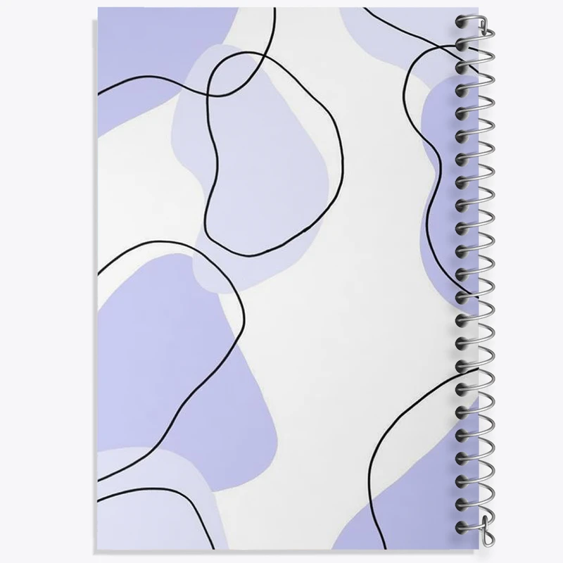 دفتر شطرنجی 50 برگ خندالو طرح لکه رنگ مینیمال کد N1862