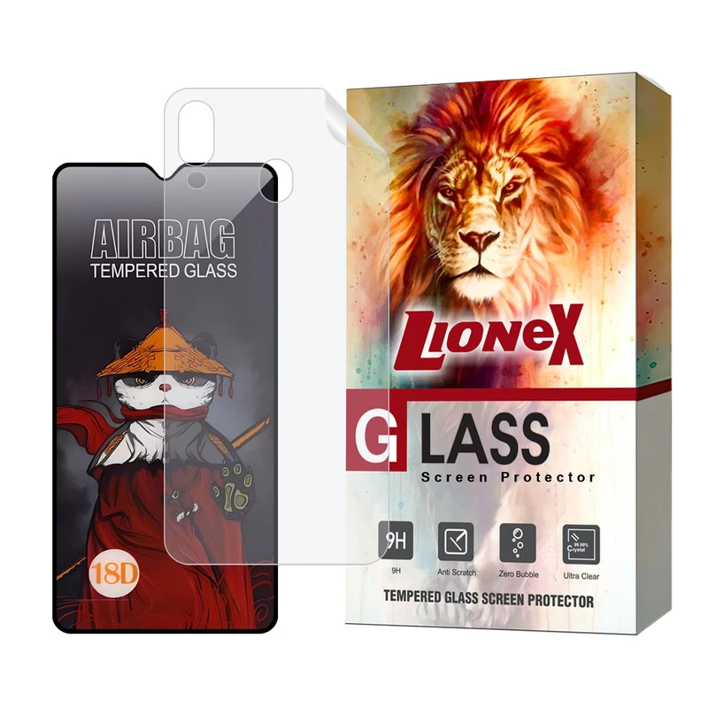 محافظ صفحه نمایش  لایونکس مدل AIRNABKLI مناسب برای گوشی موبایل سامسونگ Galaxy M20 به همراه محافظ پشت گوشی