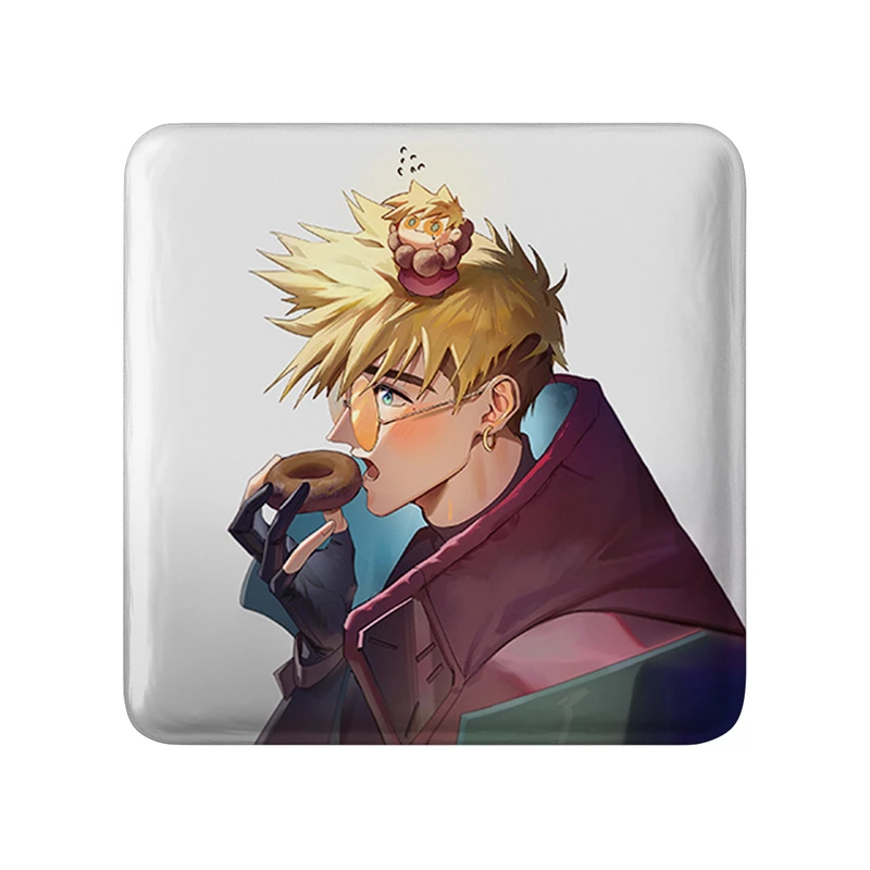 مگنت خندالو طرح وش انیمه تریگان (Trigun) مدل مربعی کد 36243