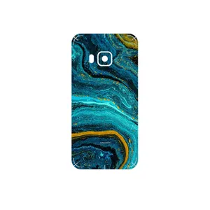 MAHOOT Turquoise marblewith golden streaks Cover Sticker for HTC One S9