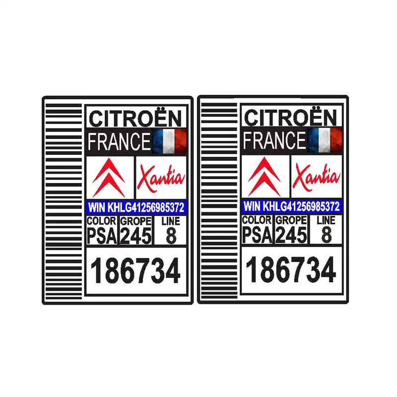 برچسب بدنه خودرو مدل 135AZ 07 مناسب برای زانتیا بسته دو عددی