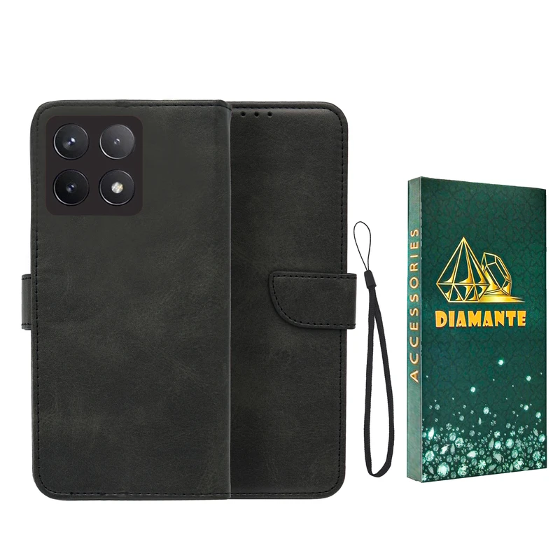 کیف کلاسوری دیامانته مدل Bandaviz Gn مناسب برای گوشی موبایل شیائومی Poco F6 Pro به همراه بندآویز