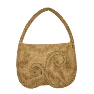 کیف بافتنی مدل ساحلی طرح زنبق کد 274