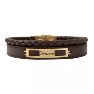 دستبند طلا 18 عیار مردانه لیردا مدل Nature 825