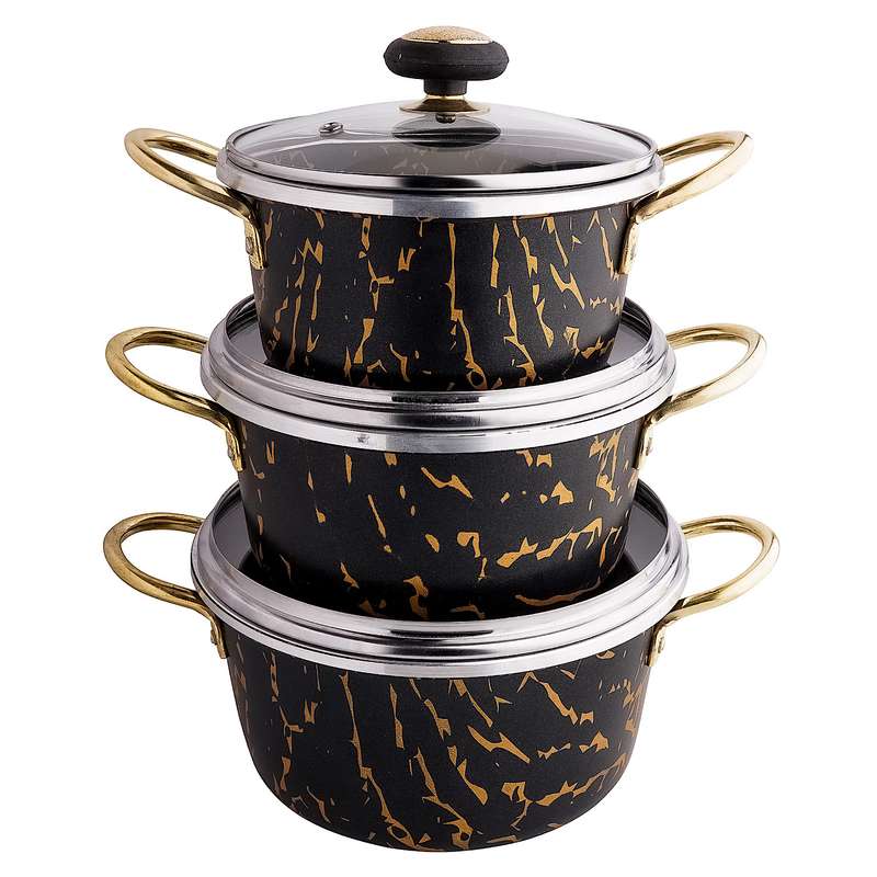 سرویس قابلمه گرانیتی ۶ پارچه مدل ۳۹۳۱